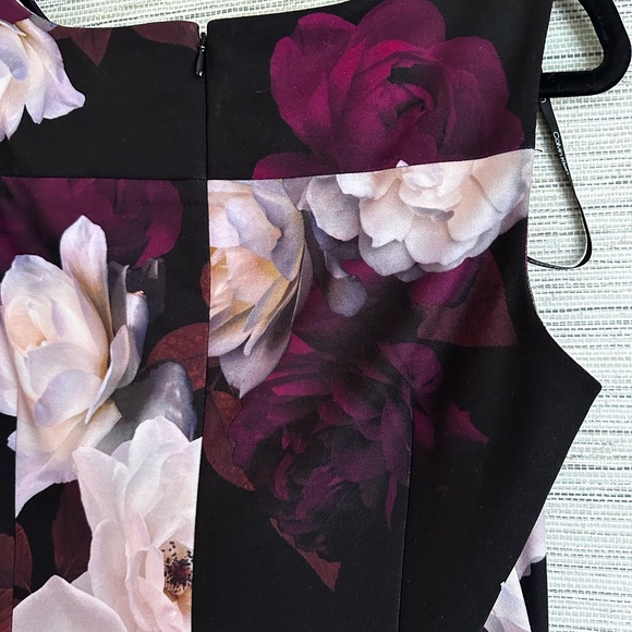 Calvin Klein Black Floral Midi Dress - Picture 8 of 12